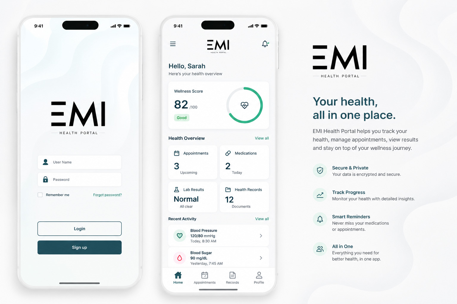 EMI App hero mockup