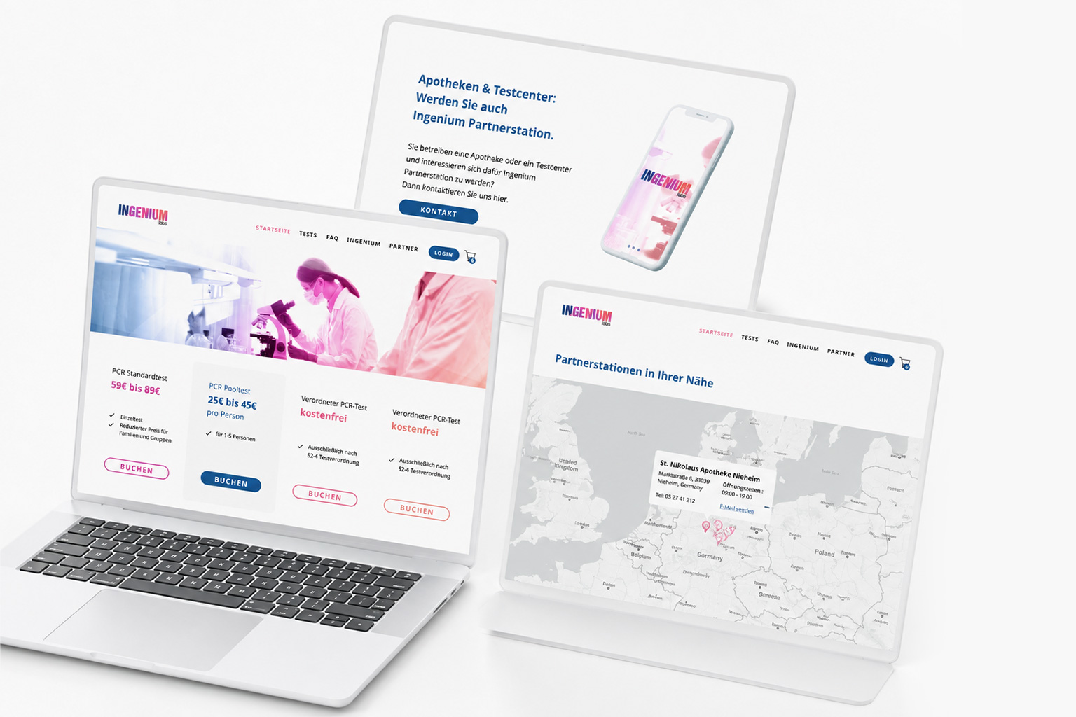 Ingenium Labs design process visuals