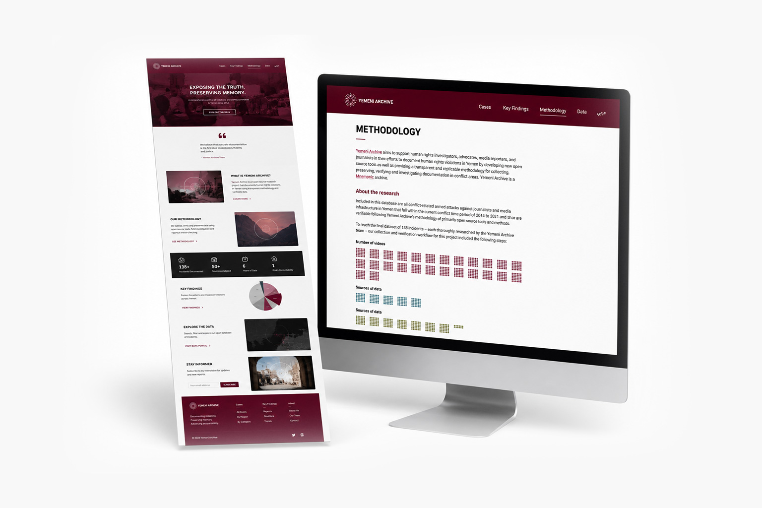 Yemeni Archive design process visuals